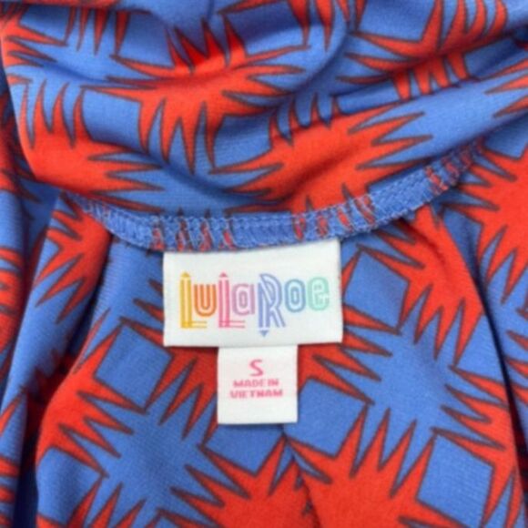 LuLaRoe Blue Orange Pattern Long Boho Maxi Skirt Comfy Womens Style NWOT - Picture 7 of 7